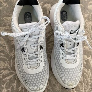 Emporio Armani White Athletic Shoes